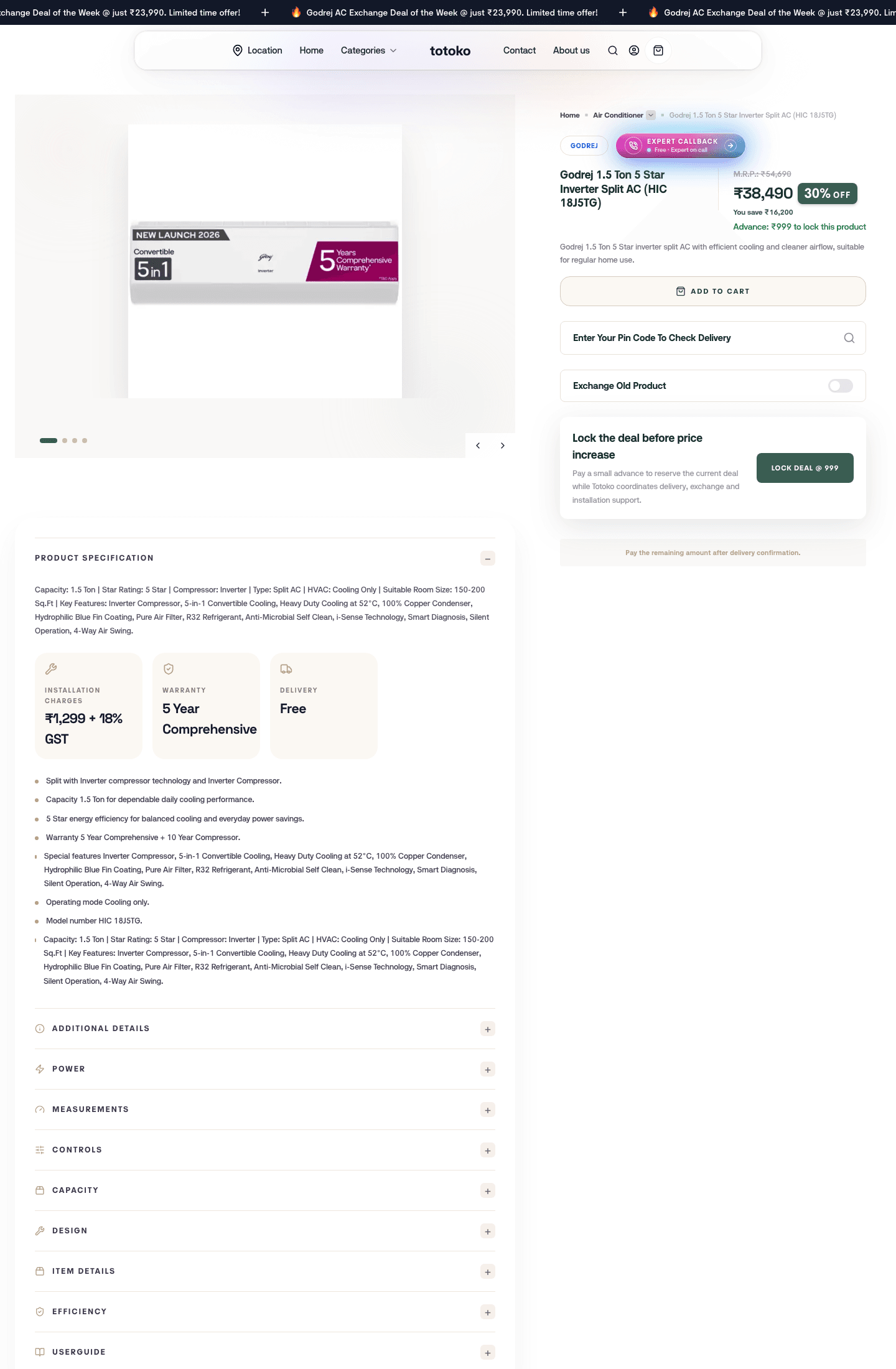 Totoko Appliance Commerce Platform - visual 3