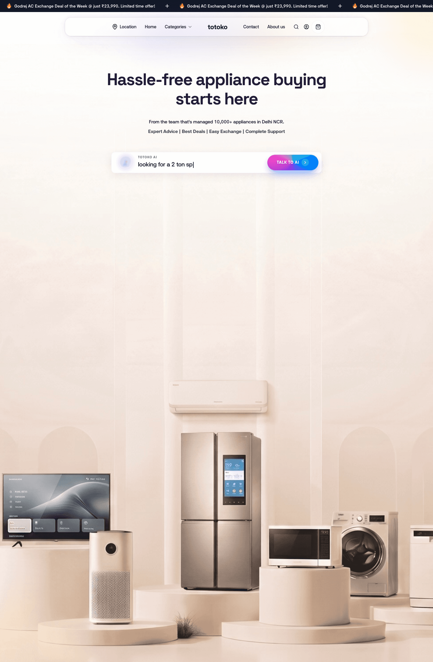 Totoko Appliance Commerce Platform - visual 1
